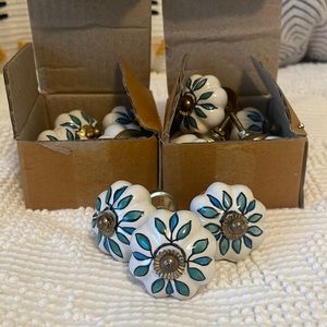 Unique Bohemian hand painted knobs